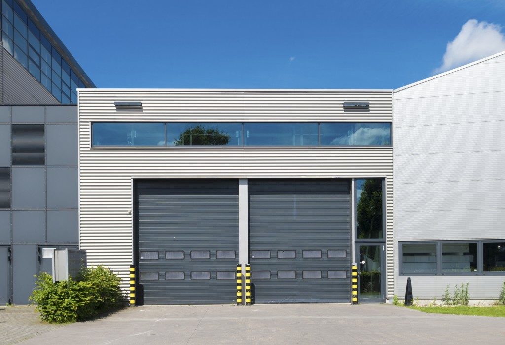 Modern industrial car garage