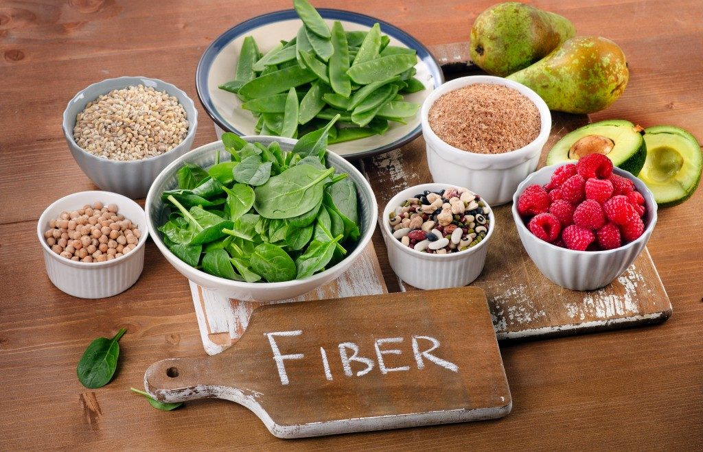 Different food rich in fiber