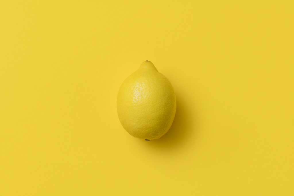 lemon with yellow background