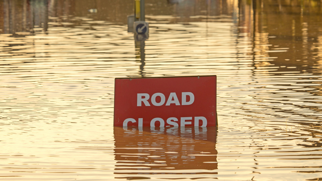 signage flooded