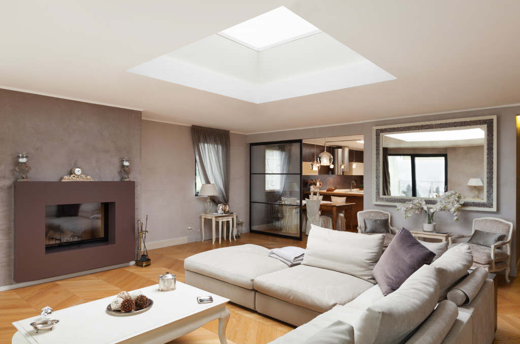 A bright house with skylight
