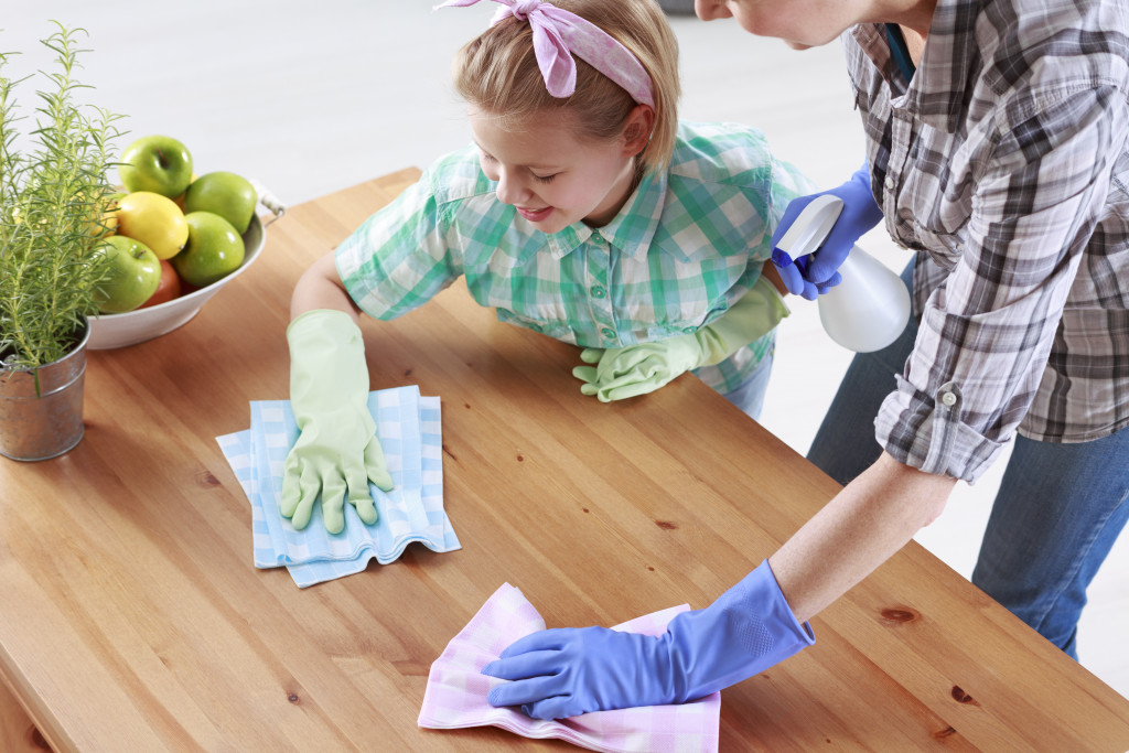 Cleaning home for safety