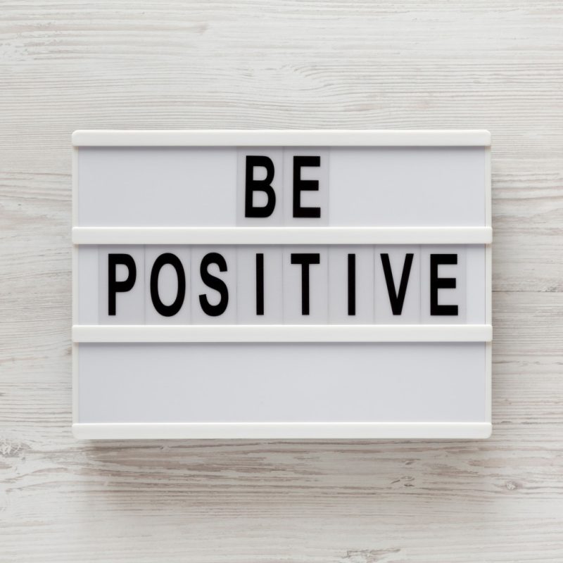 be positive words on lightbox