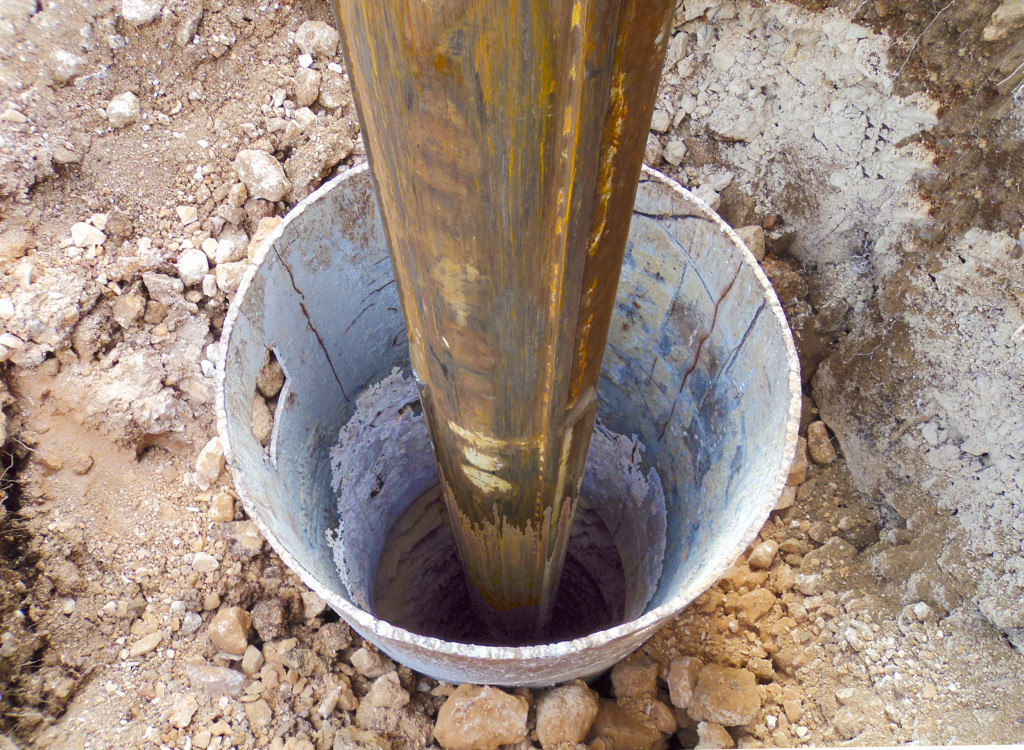 A drilling pile for a foundation